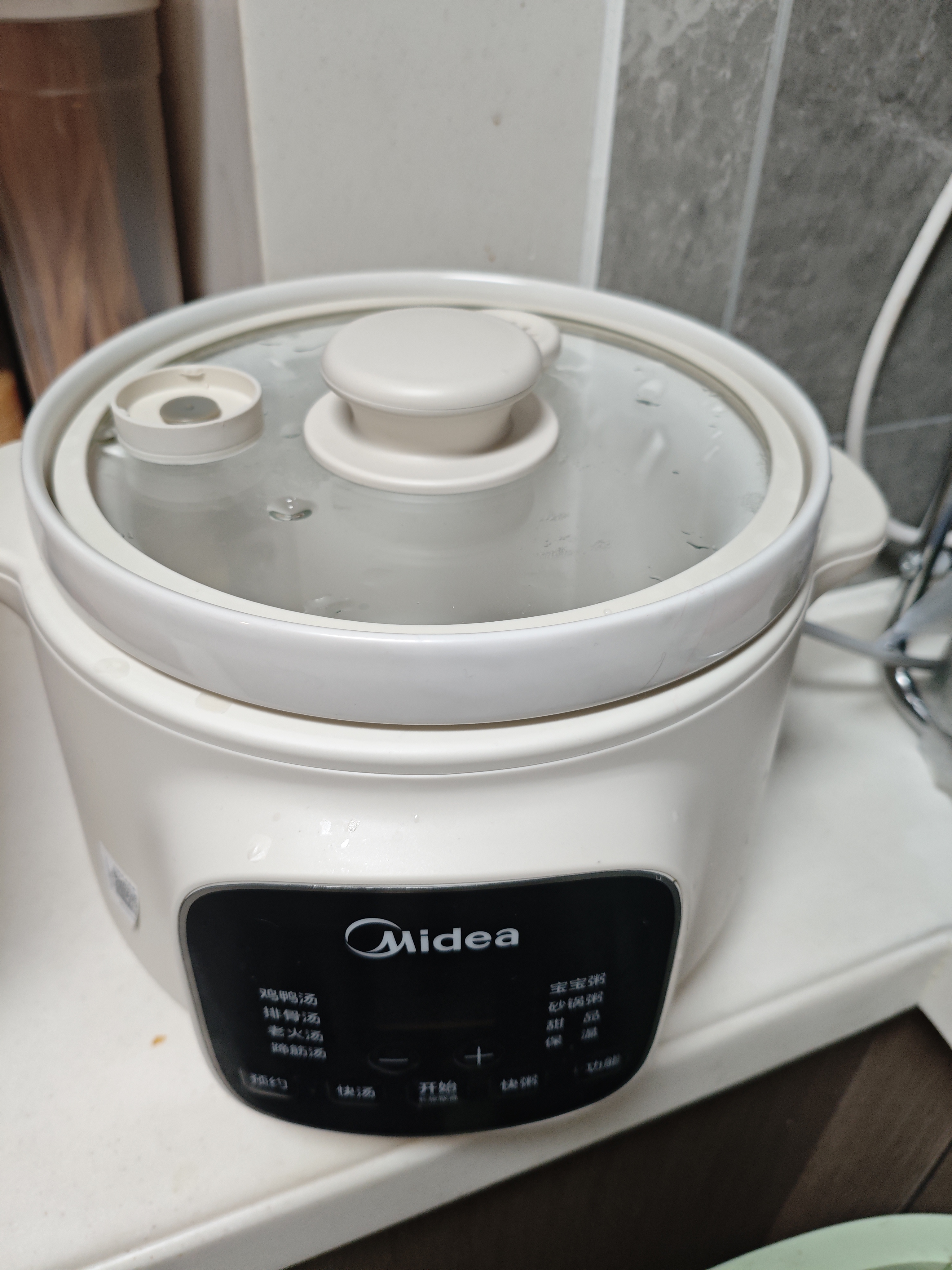 美的（Midea）煲汤电炖锅3-4人用 电砂锅煲汤锅炖汤盅电炖锅直炖紫砂陶瓷炖锅电炖锅2-3人慢炖煮粥煲粥锅电汤煲 3L 【微压嫩炖】白瓷胆=10碗 实拍图