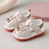 婧麒（JOYNCLEON）宝宝凉鞋夏季学步1-3岁婴儿鞋防滑软底包头叫叫鞋男女宝宝鞋子 米色熊【亮灯款】 20 码【内长13.5cm脚长13cm】 实拍图