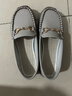 Walker Shop奥卡索豆豆鞋女一脚蹬软底休闲乐福鞋女单鞋妈妈鞋D133399灰色37 实拍图