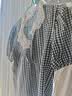 MUJI 女式 凉感短袖衬衫 女士衬衣外套上衣女装女款26年夏季 BC2Q5C6S 蓝色格纹 S (155/80A) 实拍图