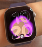 Apple/苹果 Watch S11 智能手表GPS款46毫米银色铝金属表壳雾紫色运动型表带S/M MEVW4CH/B 实拍图