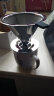 勒顿（LAPUTA） 咖啡过滤网金属漏斗双层不锈钢过滤杯器 免滤纸手冲咖啡壶茶漏 2-4人份 带托 实拍图