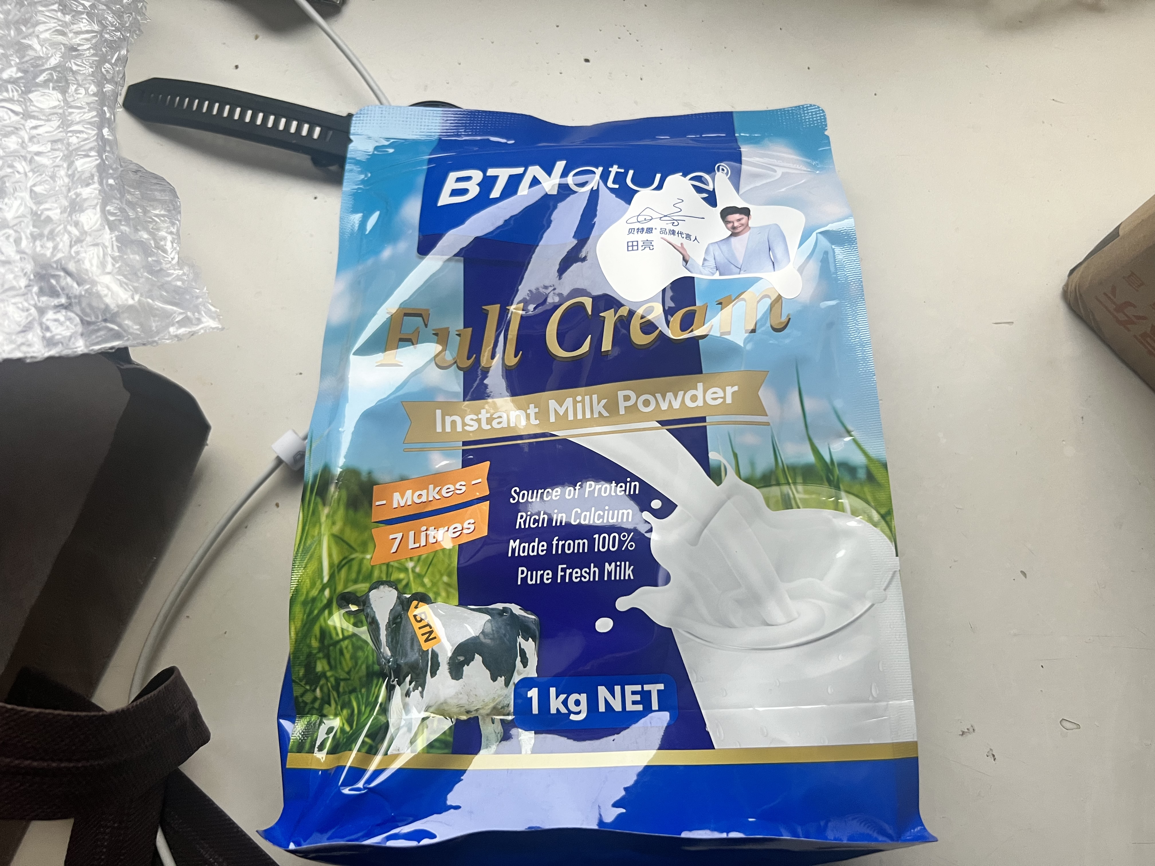 BTNature贝特恩蓝一号胖高个子奶粉成人儿童老年全脂1kg+袋装奶粉1kg*3 实拍图