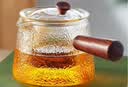 雅集侧把壶锤纹煮滤茶具耐热玻璃茶壶煮茶泡茶壶耐高温泡茶壶600ml 实拍图