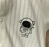 婧麒婴儿衣服夏季薄款新生宝宝提花连体衣长袖纯棉空调服爬服夏装单件 小鲸鱼绿 73cm 实拍图