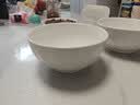 陶瓷餐具纯白高颜值 面碗家用陶瓷餐具陶瓷盘子饭盘 1只白莲花7英寸面碗 实拍图