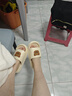 卡通小熊拖鞋2025夏季外穿软底拖鞋女EVA居家凉鞋拖鞋男 卡其小熊 36-37 实拍图