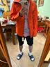 迪卡侬硬壳冲锋衣男女户外休闲登山徒步防风防水夹克风衣MH500外套 霞光橙（男女同款）- 亚洲款 新款上市 加内胆选大一码 M 实拍图