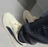 彪马（PUMA）经典透气休闲小白鞋男女款新款夏季运动板鞋CAVEN 391939 杏仁糖色-海军蓝-09 41 实拍图