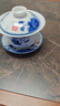 恒铭昌景德镇青花瓷盖碗茶杯陶瓷泡茶杯茶具敬茶碗单个三才杯手抓壶 特大号国色天香盖碗400ml 实拍图