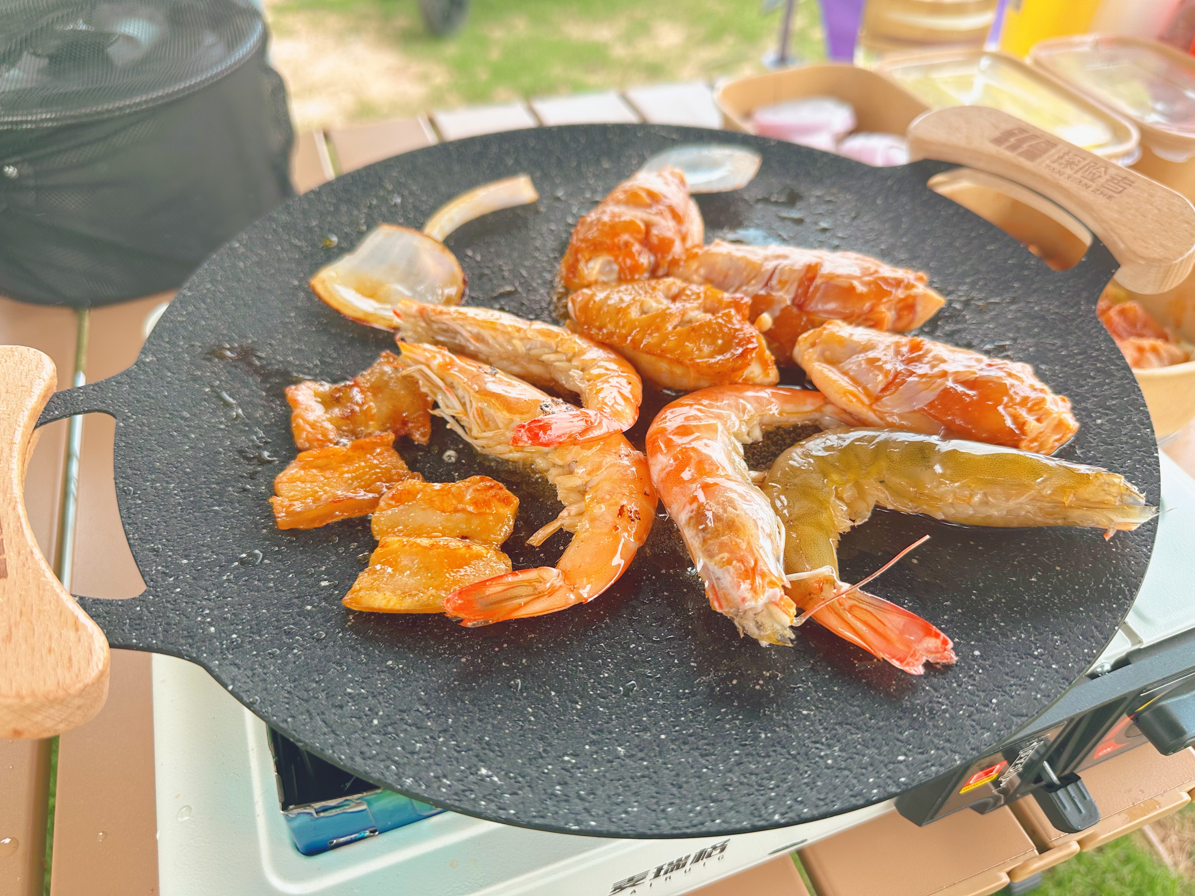 探险者（TAN XIAN ZHE）户外烤盘韩式卡式炉烤盘铁板烧家用烤肉盘麦饭石烧烤炉具 实拍图