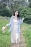 茵曼莱赛尔天丝女装轻薄衬衫2026夏季新品衬衣上衣 经典款-浅蓝色 M 实拍图