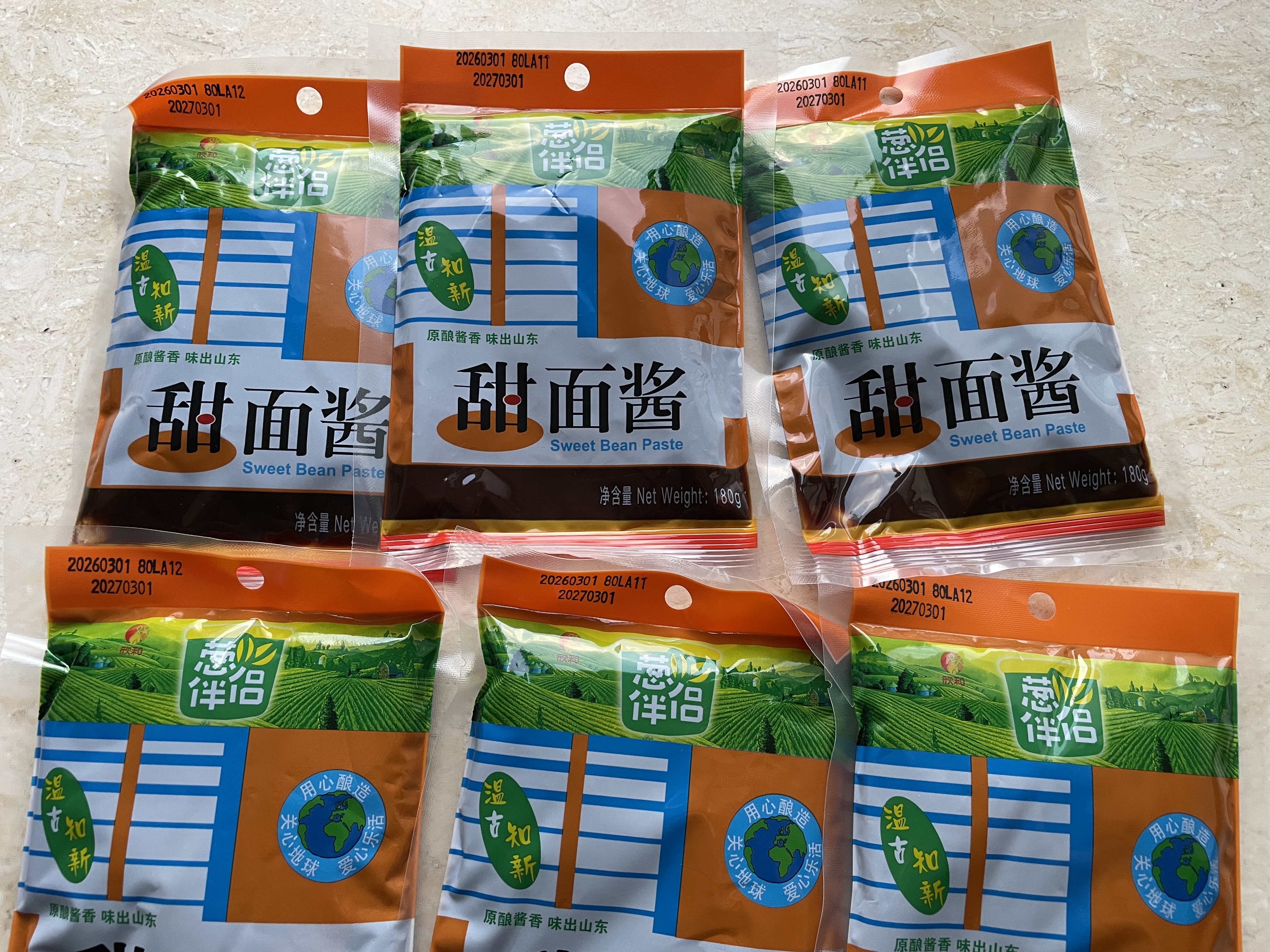 葱伴侣甜面酱180g*6袋 六月香调味酱0%添加色素/黄原胶烧烤料 欣和出品 实拍图