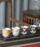 CS中国白银 银杯子延颈鹤品茗杯鎏银杯银茶杯礼盒男士长辈生日礼物 4杯礼盒装（ 颜色各一个） 实拍图