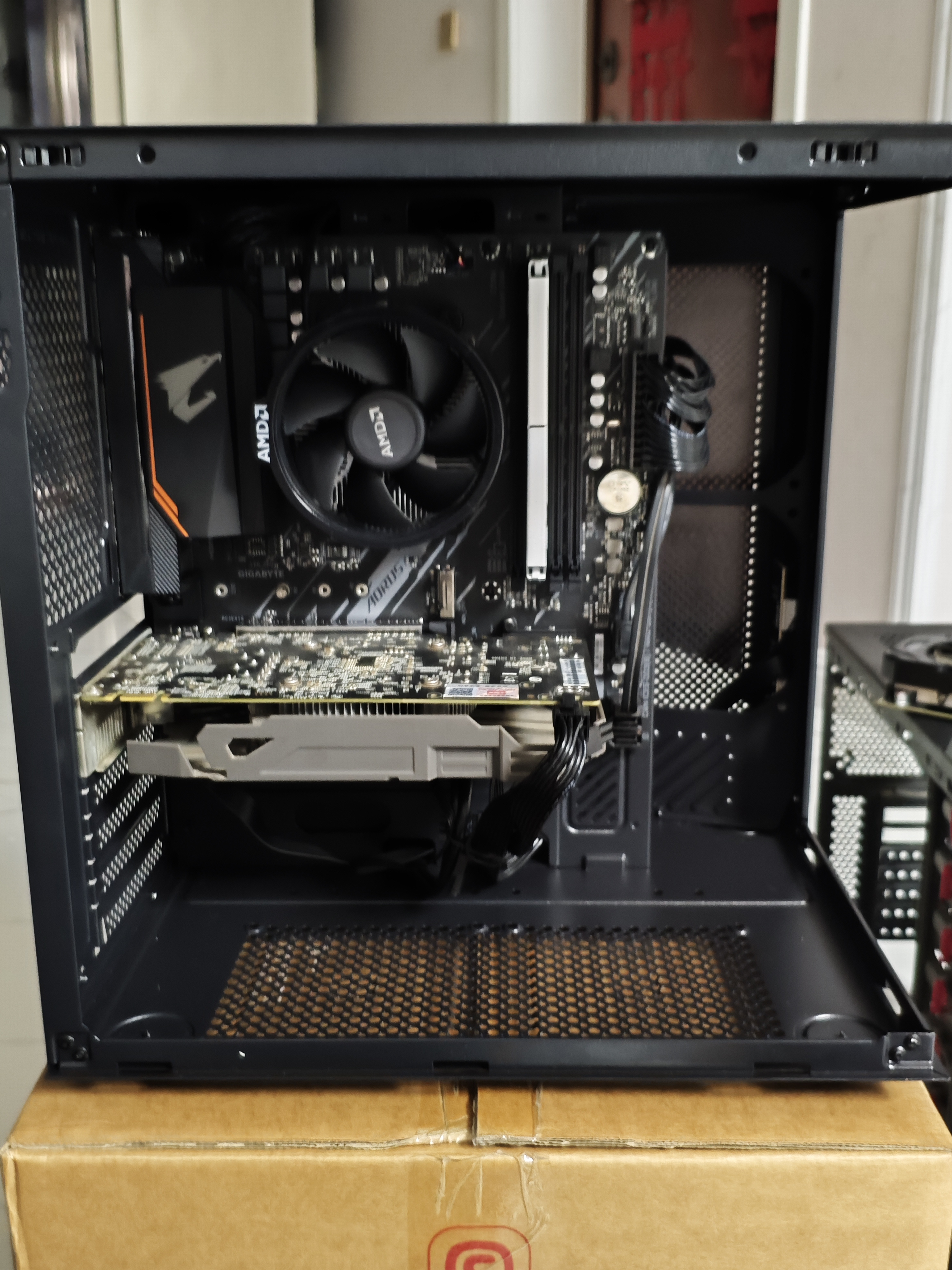技嘉（GIGABYTE）主板CPU套装板U套装小雕 B550M AORUS ELITE+锐龙5 5600 实拍图