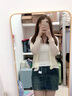 沂懿开衫薄款女镂空针织衫外搭轻薄针织开衫配裙子上衣罩衫空调衫外套 杏色镂空木耳边开衫【均码】 实拍图