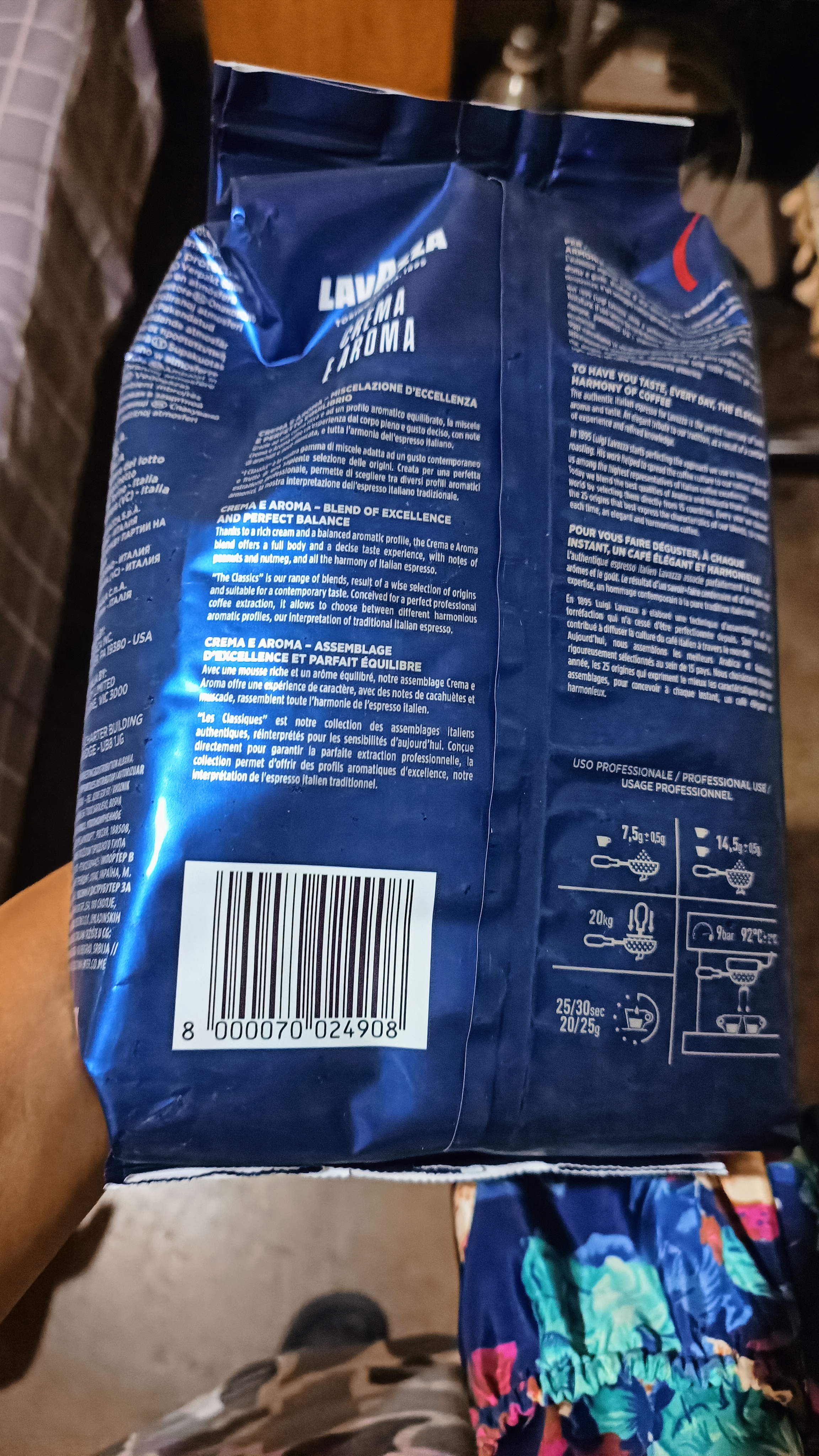 拉瓦萨（LAVAZZA）意大利原装进口CREMAEAROMA意式醇香中烘咖啡豆1kg 实拍图