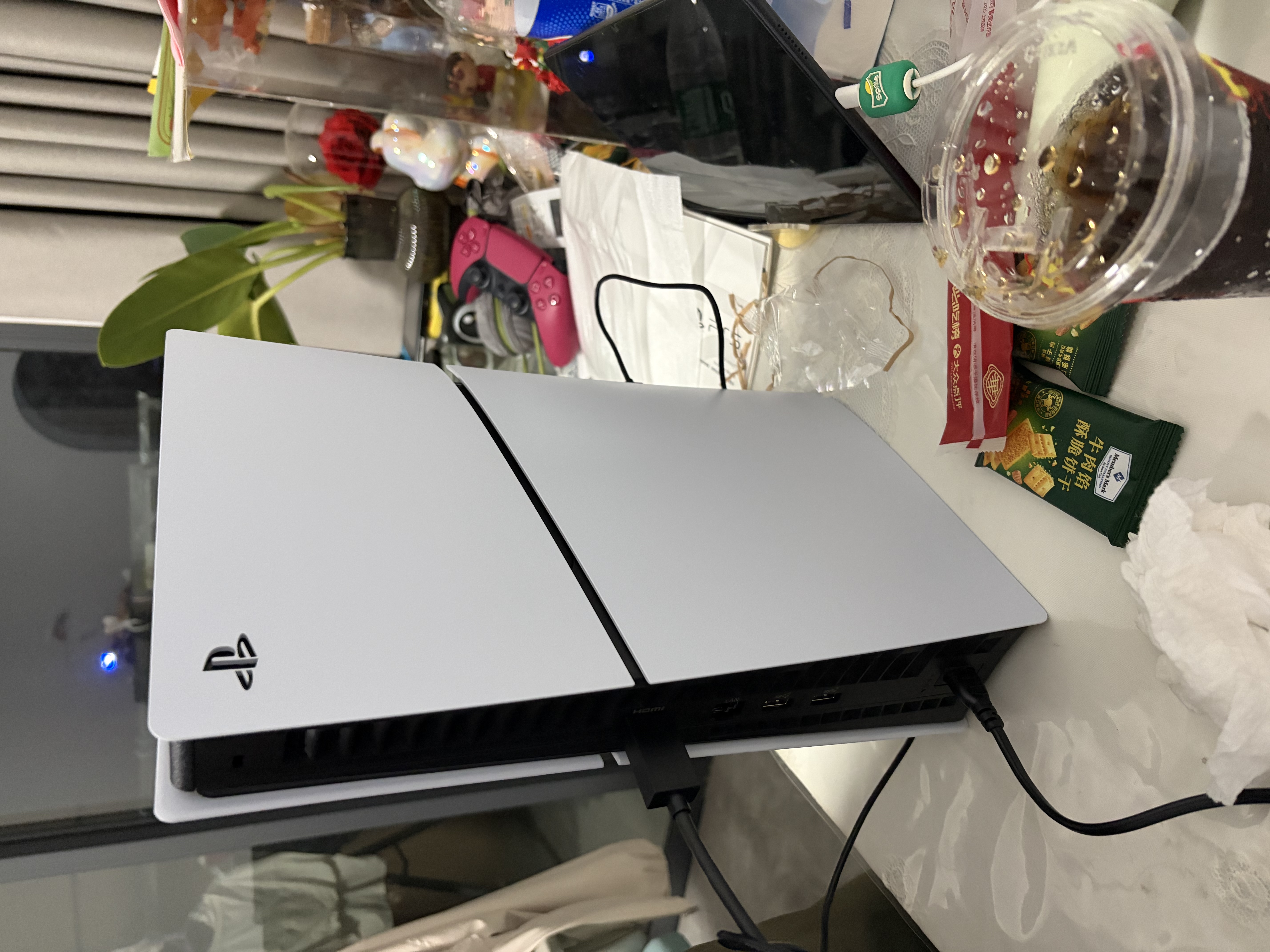 索尼（SONY）【国内保税仓】索尼ps5 slim/pro轻薄版体感家庭游戏机主机港版/日版支持VR/GTA6 港版PS5 slim光驱版+原装红色手柄保税仓 实拍图