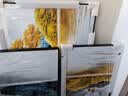 JOHONN客厅装饰画2026新款现代简约沙发背景墙挂画高档晶瓷三联墙壁壁画 旭日东升 左右50*70中间100*70cm 晶瓷画 实拍图
