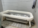 十月结晶婴儿洗澡盆新生儿大号可折叠宝宝无线数显浴盆+浴架月魄灰 实拍图