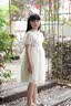 玫初莎女童夏款国风连衣裙2026新款夏季洋气时髦儿童汉服公主裙女孩裙子 杏色 130 【建议身高125cm左右】 实拍图