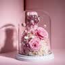 JoyFlower永生花丘比特熊礼盒玫瑰生日礼物女结婚纪念新婚送女朋友新娘实用 实拍图