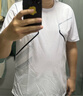 艾伦伯顿（Alen Botun）运动服套装男冰丝t恤跑步速干衣短袖夏季短裤健身训练羽毛球服 白色两件套【冰丝 速干 透气】 5XL 【190-205斤】 实拍图