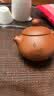 矜瓷 紫砂壶泡茶壶宜兴朱泥西施壶陶瓷泡茶器纯半手工功夫茶具 刻绘鱼戏石瓢壶球孔花茶 朱泥西施壶 实拍图