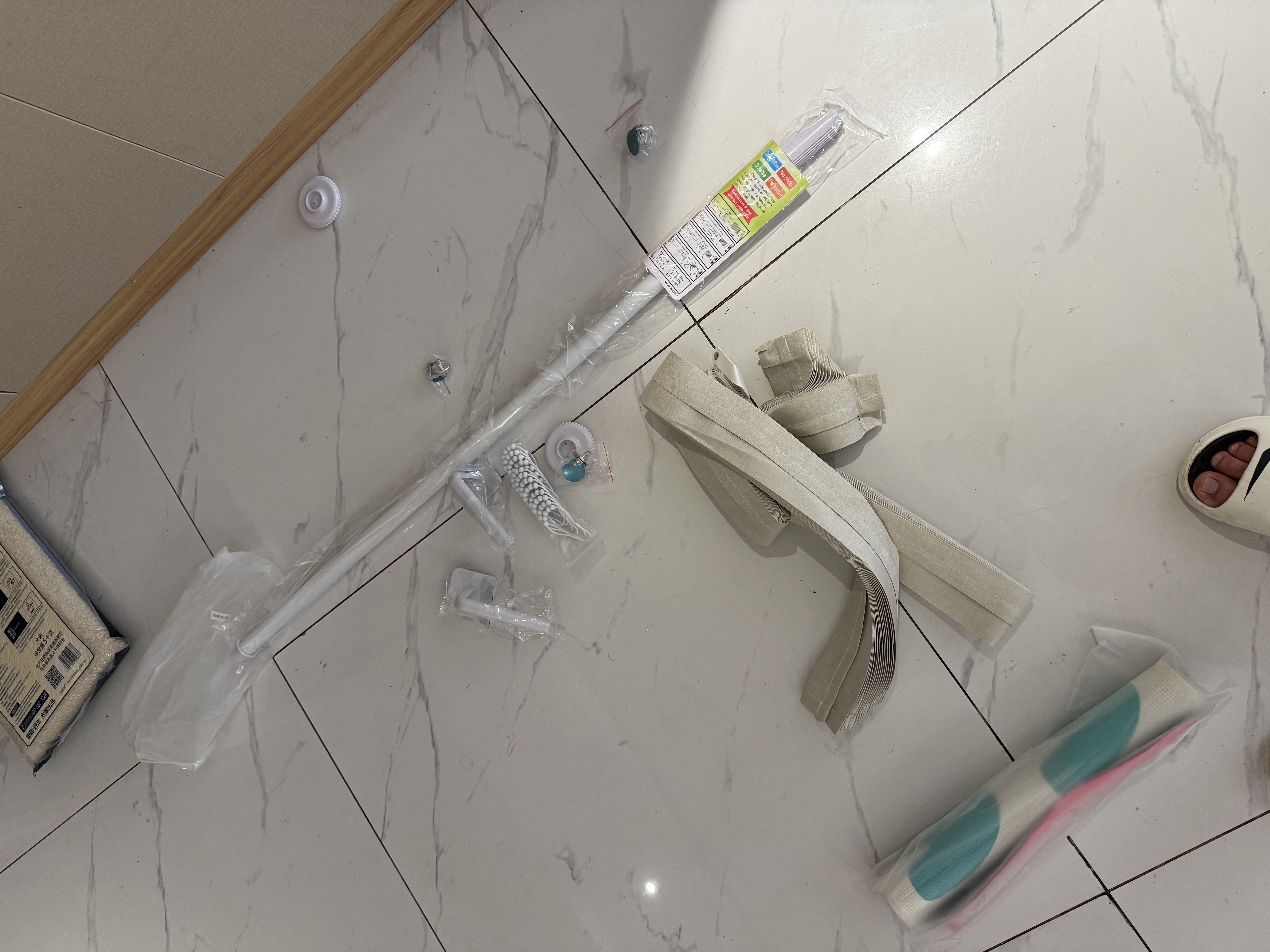MYMOODHOUSE浴室折叠浴帘磁吸防水淋浴房隔断免打孔卫生间干湿分离隐形挡水帘 实拍图