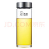 希诺（heenoor）玻璃杯男女士单层加厚大容量办公家用透明杯子便携带盖泡茶水杯 本色（带滤网）530ml 实拍图