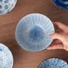 美浓烧（Mino Yaki） 日本进口 古染釉下彩复古5英寸饭碗家用陶瓷饭碗 烟光细草纹(单个) 实拍图