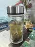 高硼硅双层加厚茶水分离办公杯大容量泡茶杯把手双层加厚茶杯硬厚 钢盖办公杯 400ml 1只 实拍图