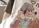 果壳（Gukoo）26新款睡衣女夏季原创卡通可爱条纹插肩袖纯棉宽松女家居服套装B 浅咖轰轰小狗套装 XL 实拍图