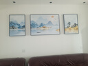 诗六艺家饰客厅装饰画北欧现代简约沙发背景墙挂画三联画大气轻奢壁画晶瓷画 背靠金山（铝合金外框） 晶瓷画左右50*70+中间100*70亮面 实拍图