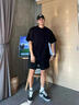 举风怪兽实验室柳叶弯刀牛仔裤男款胖子大码腿粗屁股大直筒微喇叭裤子 黑色 【高品质】 4XL 建议180-200斤收藏加购优先 实拍图