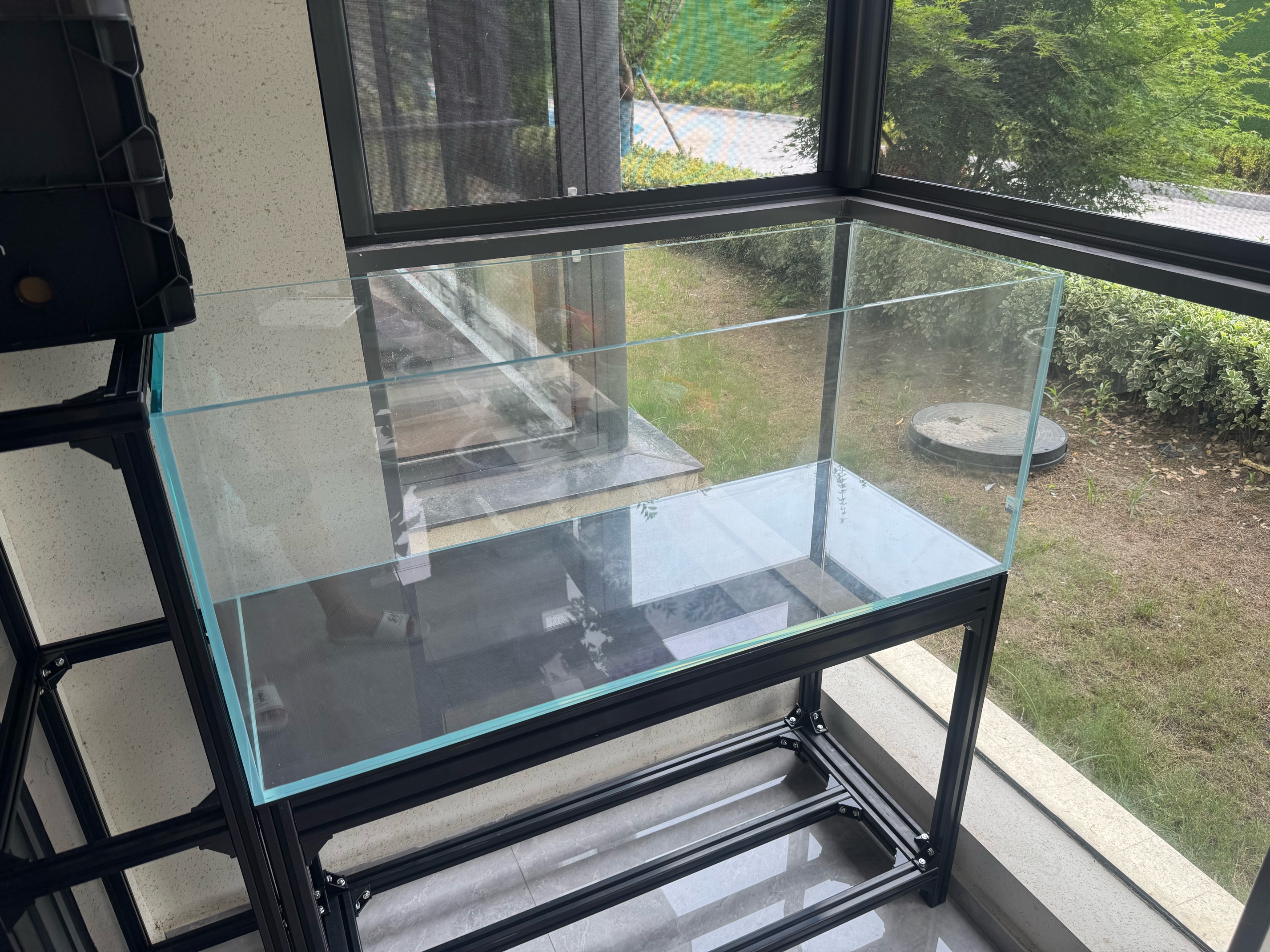BESSN贝森金晶五线汽车级超白缸玻璃鱼缸客厅裸缸家用水草溪流缸 120*50*50cm12mm厚金晶五线超白送楼下 实拍图