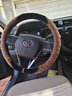 短毛绒方向盘套冬季汽车把套凯美瑞卡罗拉RAV4致享CHR威驰雷凌致炫汉兰达车把套 咖色-植绒曲线款 实拍图