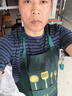 围裙防水防油厨房男女通用刀叉印花防水围裙工作服 防水围裙1条【绿色】 可擦手 实拍图