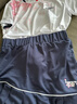 川崎（KAWASAKI）羽毛球服女款速干T恤运动短裙繁花似锦两件套装A2808 霜白 XL 实拍图