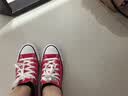 匡威（Converse）All Star夏季经典帆布男女低帮休闲运动鞋黑色1Z635 101007/红色 36.5 实拍图