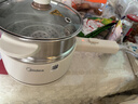 美的（Midea）电煮锅 小电锅 不锈钢0涂层电热锅 宿舍小锅多功能锅 1.6L学生寝室一体泡面小火锅XZC2017G 配蒸笼 实拍图