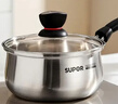苏泊尔（SUPOR）小红圈304不锈钢奶锅煮面锅辅食锅16cm明火专用ST16H1 实拍图
