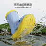 倍可安卡通鲨鱼拼色款儿童雨鞋男童雨靴女宝水鞋防水幼儿小学生上学专用 公主粉【雨鞋】 15 cm内长【脚长14.5/约2-3岁穿】 实拍图