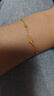 周六福碧玺黄金手链女足金彩宝手链生日礼物J0712467 约1.87g 16+3cm 实拍图