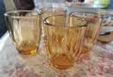 康宁（VISIONS）钻石玻璃杯4件组琥珀色 高硼硅耐热水杯牛奶咖啡杯冷饮杯 250ml 实拍图