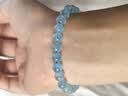 石玥珠宝精品6-7mm海蓝宝石手串本命年转运珠水晶手链男女士款礼物 实拍图