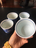 光峰 日式茶杯日本进口茶具陶瓷品茗杯功夫茶杯单杯主人杯180ml家用小茶杯子 蓝彩-球网格子 实拍图