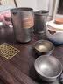 金灶（KAMJOVE）纯钛旅行茶具套装 便携泡茶杯户外茶具茶水分离泡茶器防烫快客杯 T-33F 一壶5杯 实拍图
