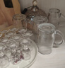 CLITON白酒杯分酒器套装一口杯高脚玻璃小酒杯带把分酒壶烈酒杯6壶8杯 实拍图