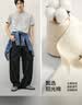 森马【纯棉3A抗菌】短袖T恤男夏季26新款运动休闲短袖男款上衣白色t恤 实拍图
